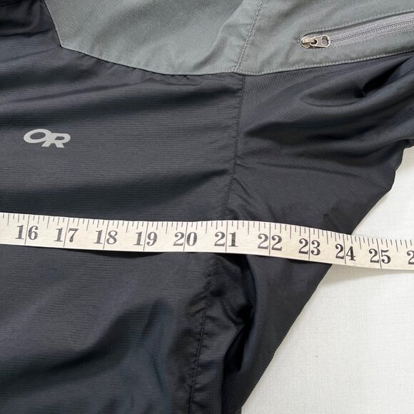 Outdoor Research Marvel Jacket Black & Gray Size Large Fleece Lined Windbreaker - Picture 8 of 11